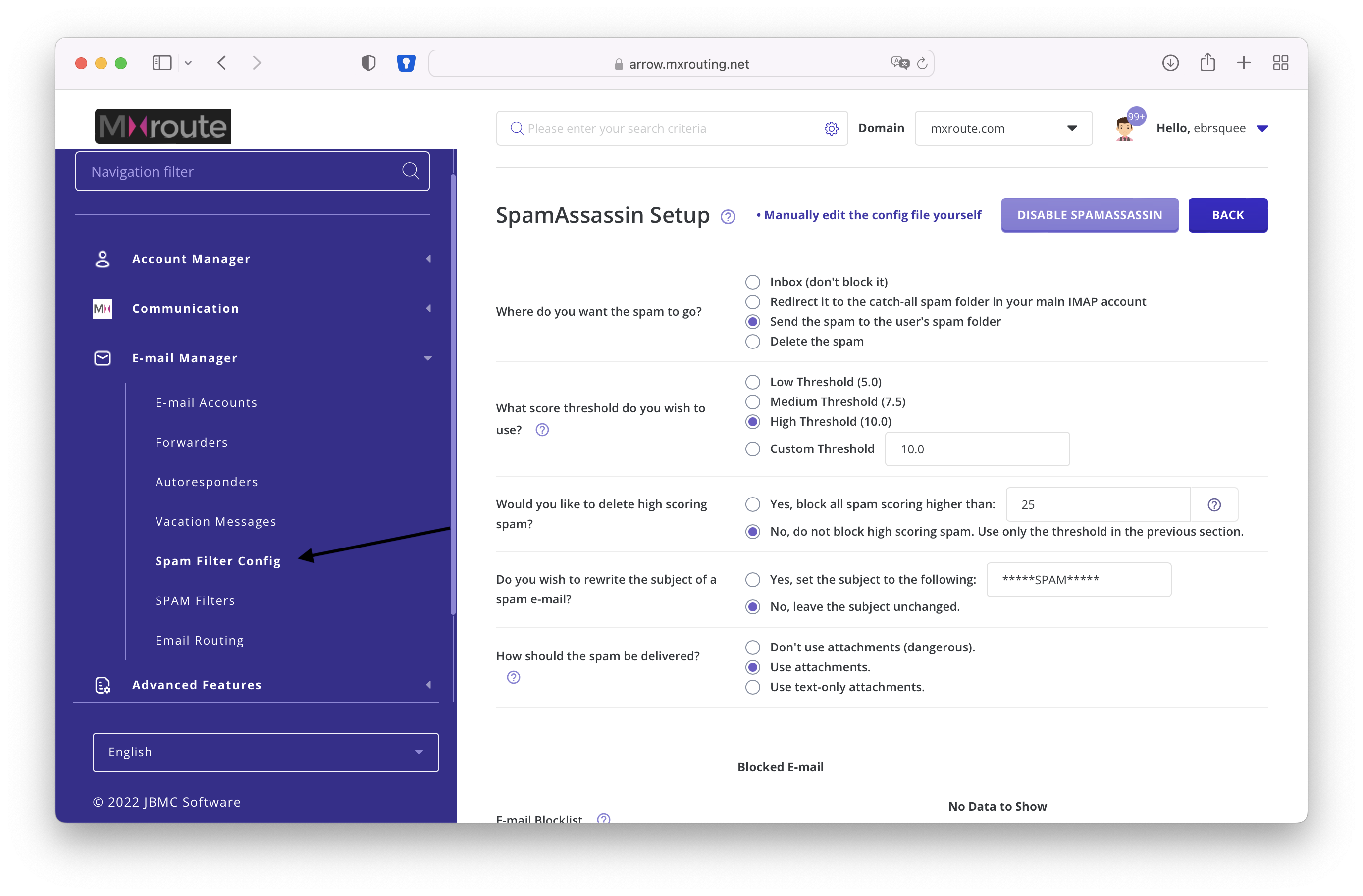 configure-spam-filters